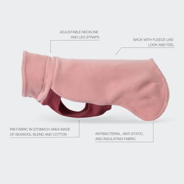 Paikka Maglia per Cani Ecologica in Seawool Rosa
