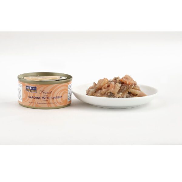 1 x 70 g - Fish4Cats Umido per Gatti Sardina con Gamberetti