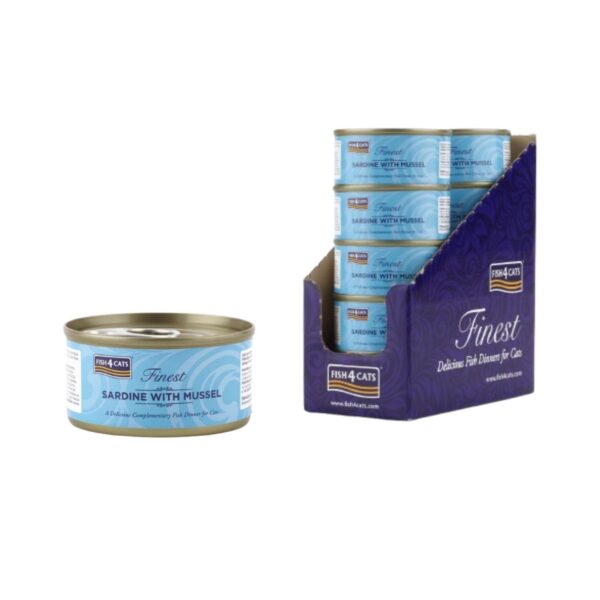 Fish4Cats Umido per Gatti Sardina con Cozze 70 gr