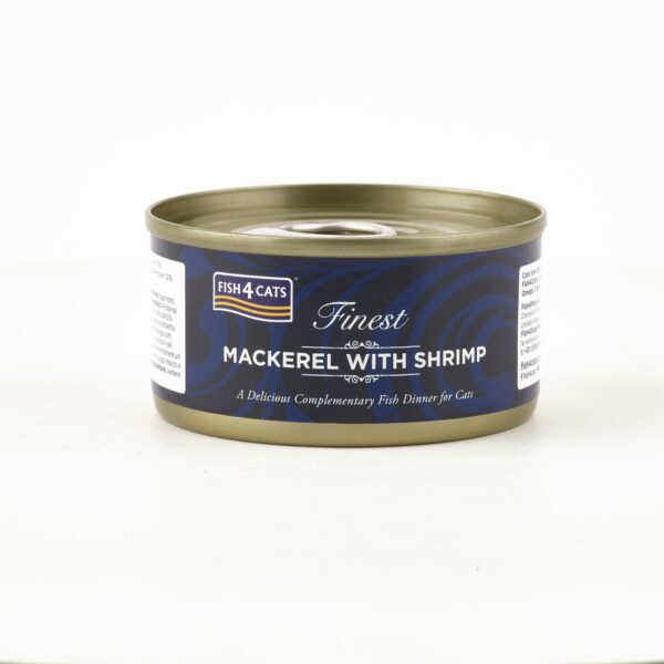 Fish4Cats Umido per Gatti Sgombro con Gamberetti 70 gr