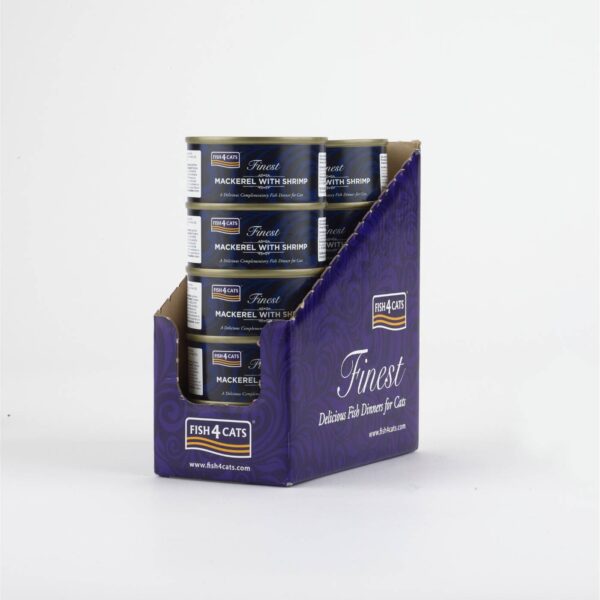 Fish4Cats Umido per Gatti Sgombro con Gamberetti 70 gr