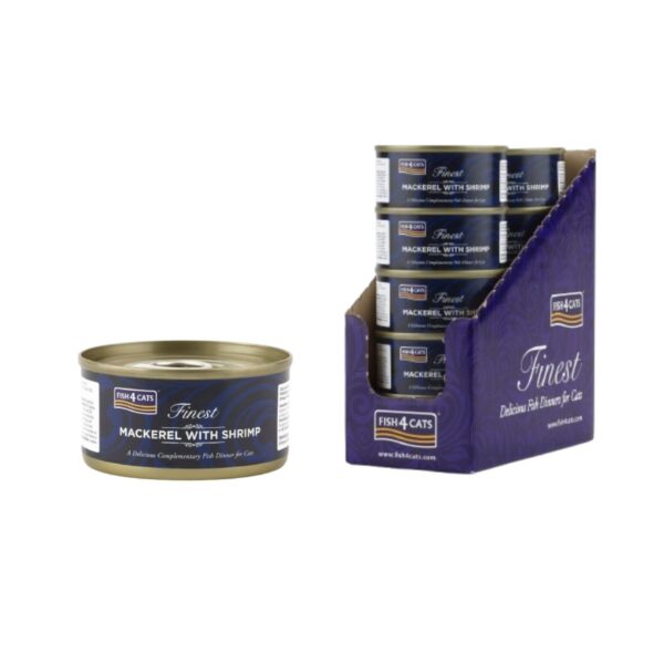 Fish4Cats Umido per Gatti Sgombro con Gamberetti 70 gr