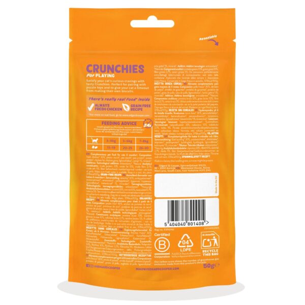 Edgard&Cooper Biscottini per Gatti Crunchies al Pollo 50 g.