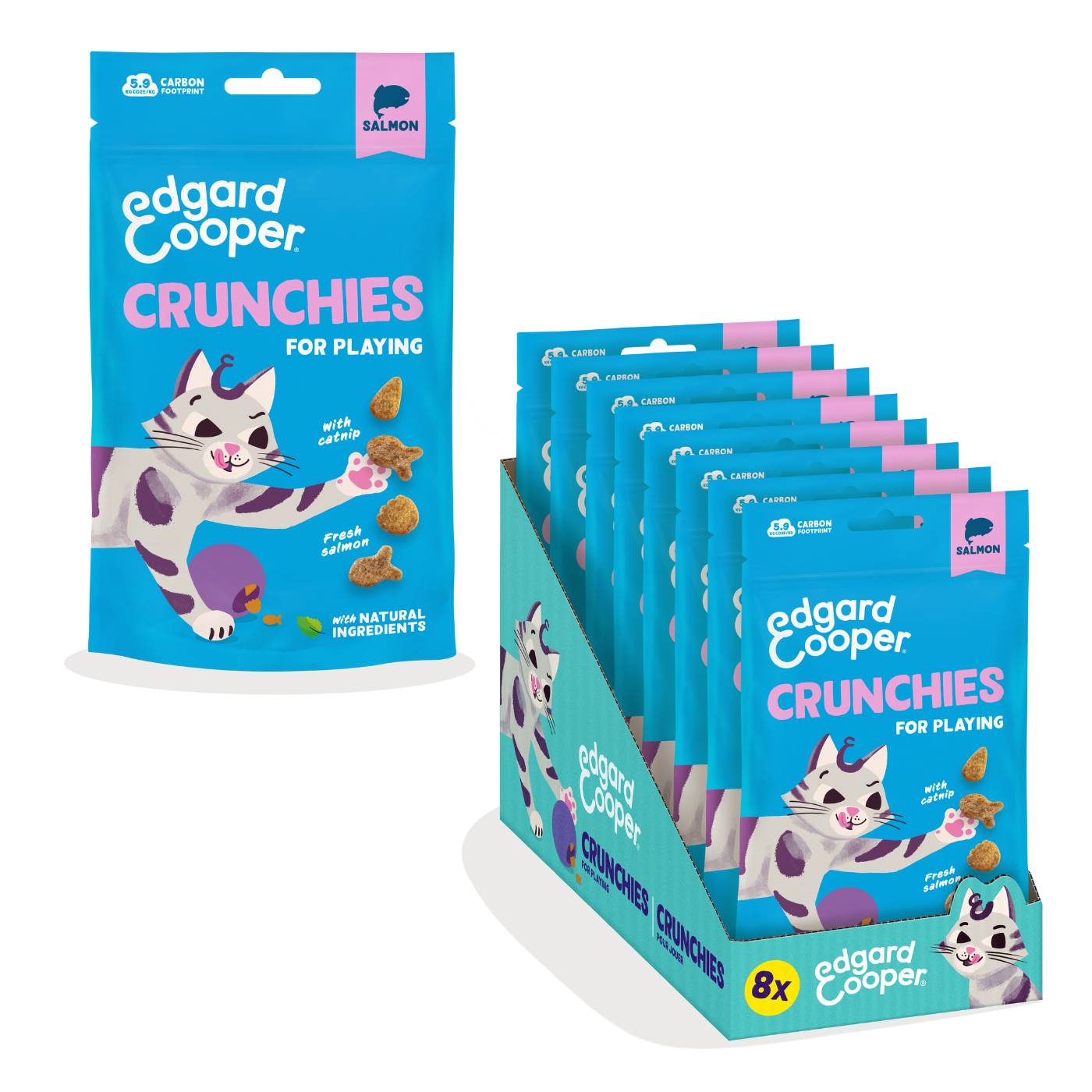 Edgard&Cooper Biscottini per Gatti Crunchies al Salmone 50 g.