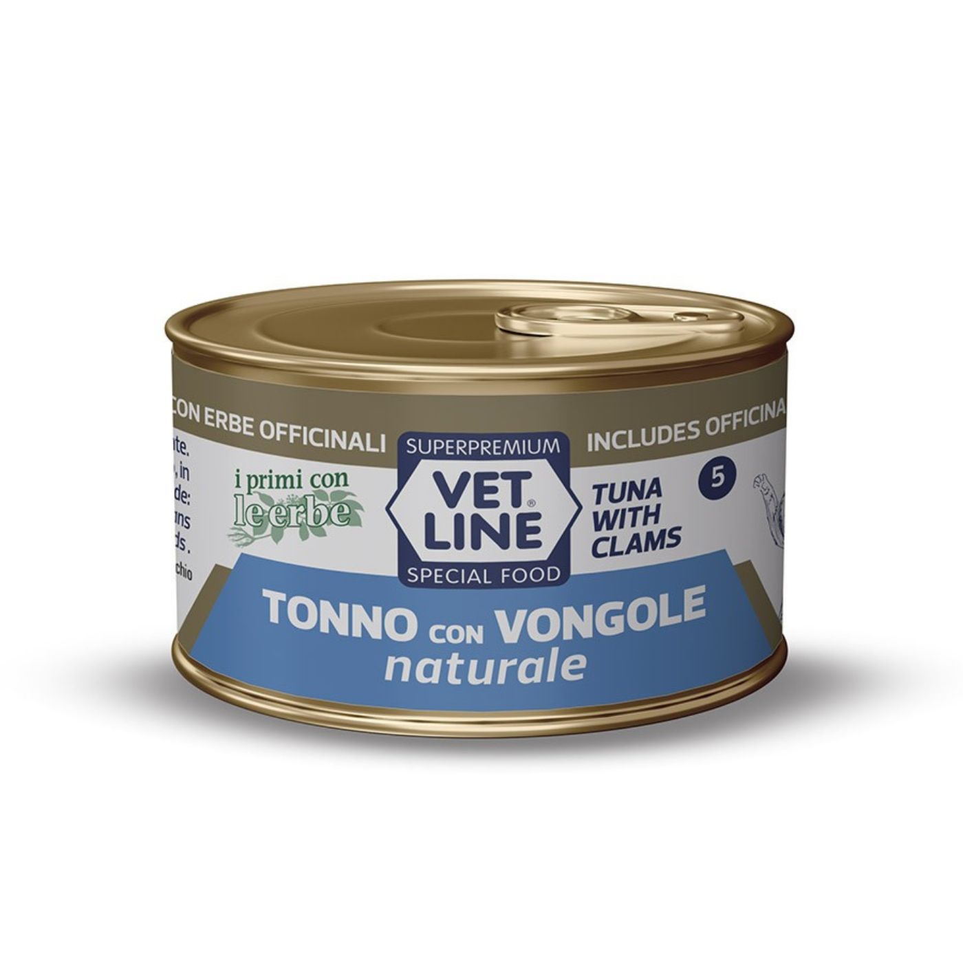 Vet Line Umido Naturale Tonno e Vongole per Gatti Vetline 70 g