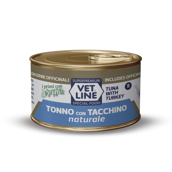 Vet Line Umido Naturale Tonno e Tacchino per Gatti Vetline 70 g
