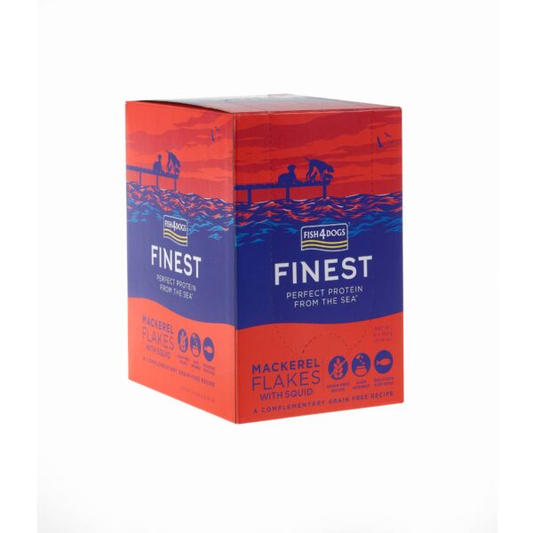 Fish4Dogs Finest Umido per Cani Fiocchi di Sgombro e Calamari 100 g