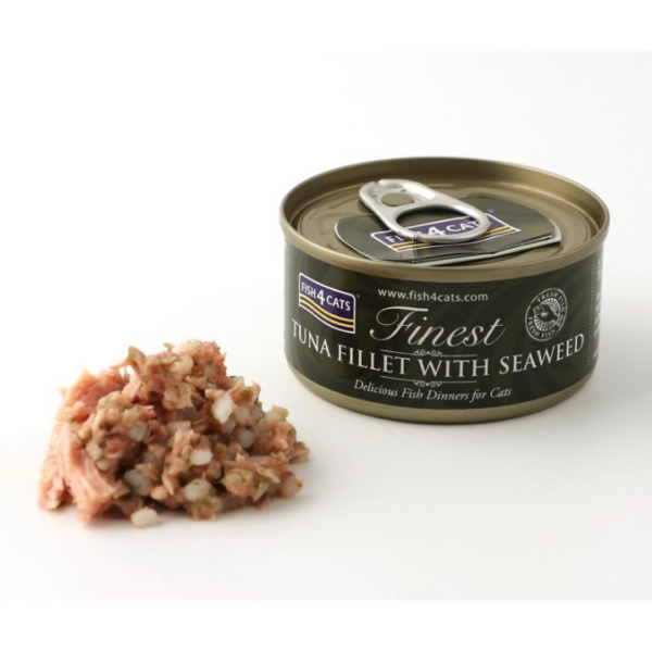 1 x 70 g Fish4Cats Finest Filetti di Tonno con Alghe per Gatti