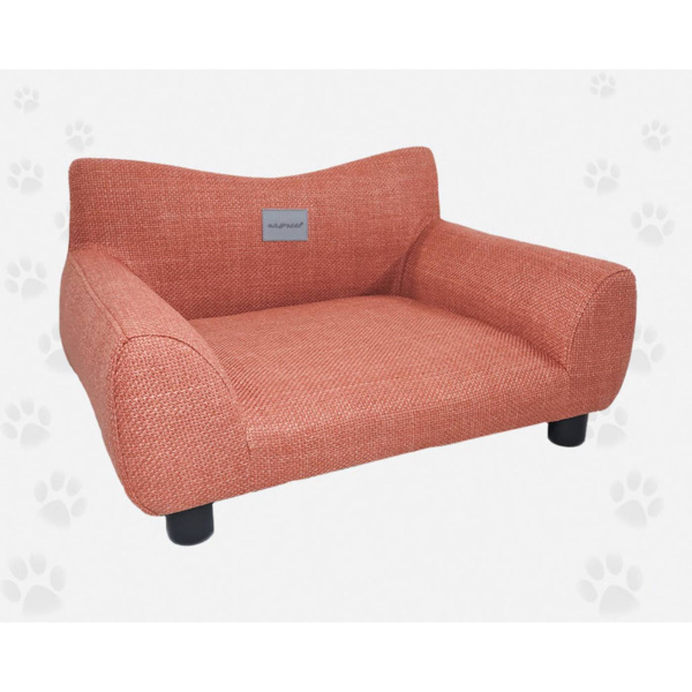 Nasonero Divanetto Arancione in Lino 63 x 45 h. 36 cm