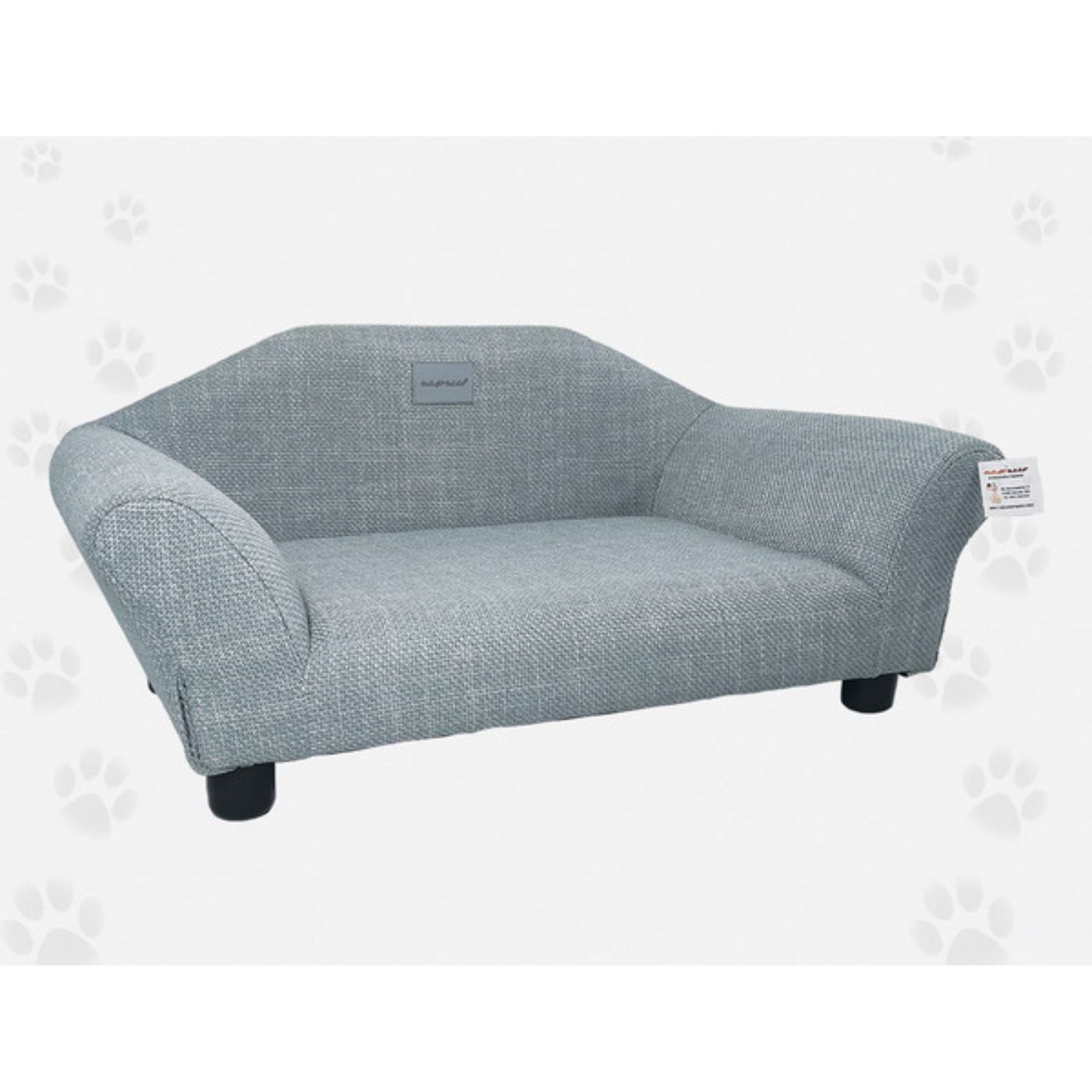 Nasonero Divanetto Grigio in Lino 79 x 42 h. 37 cm