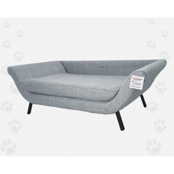 Nasonero Divanetto Grigio in Lino 81 x 45 h. 28 cm