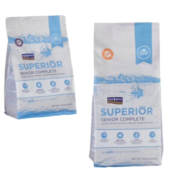 fish4dogs superior senior complete small per cani