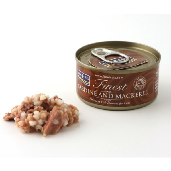 1 x 70 g - Fish4Cats Finest Sardina e Sgombro per Gatti