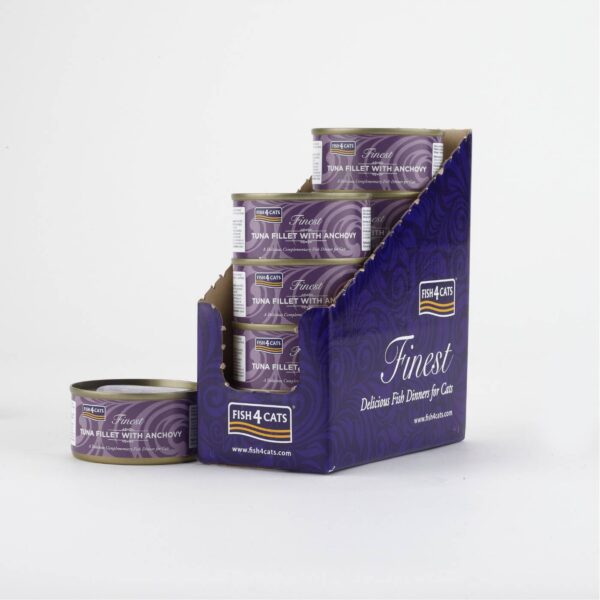 Fish4Cats Finest Filetti di Tonno con Acciughe per Gatti 70 gr