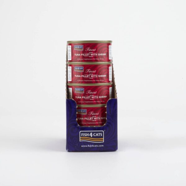 Fish4Cats Finest Filetti di Tonno con Gamberi Umido per Gatti 70 gr