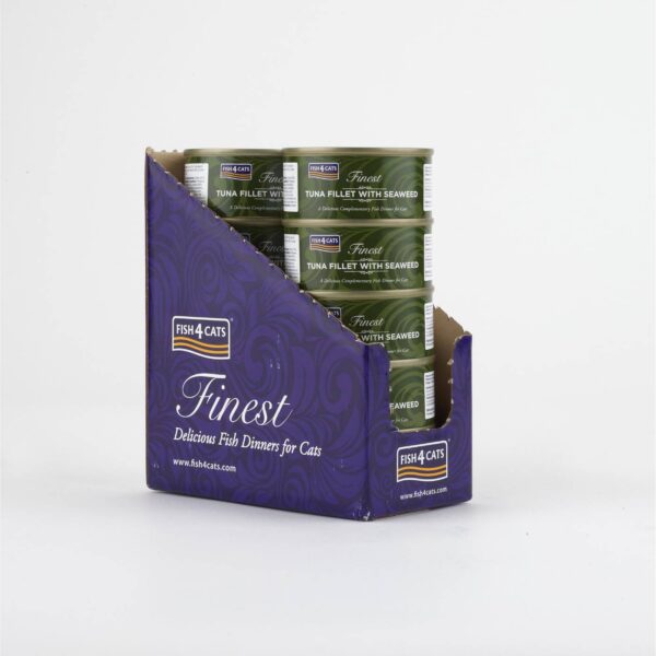 10 x 70 g Fish4Cats Finest Filetti di Tonno con Alghe per Gatti