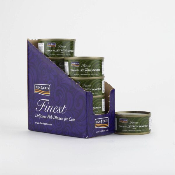10 x 70 g Fish4Cats Finest Filetti di Tonno con Alghe per Gatti
