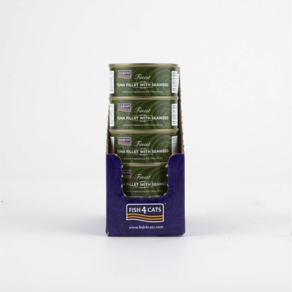 10 x 70 g Fish4Cats Finest Filetti di Tonno con Alghe per Gatti