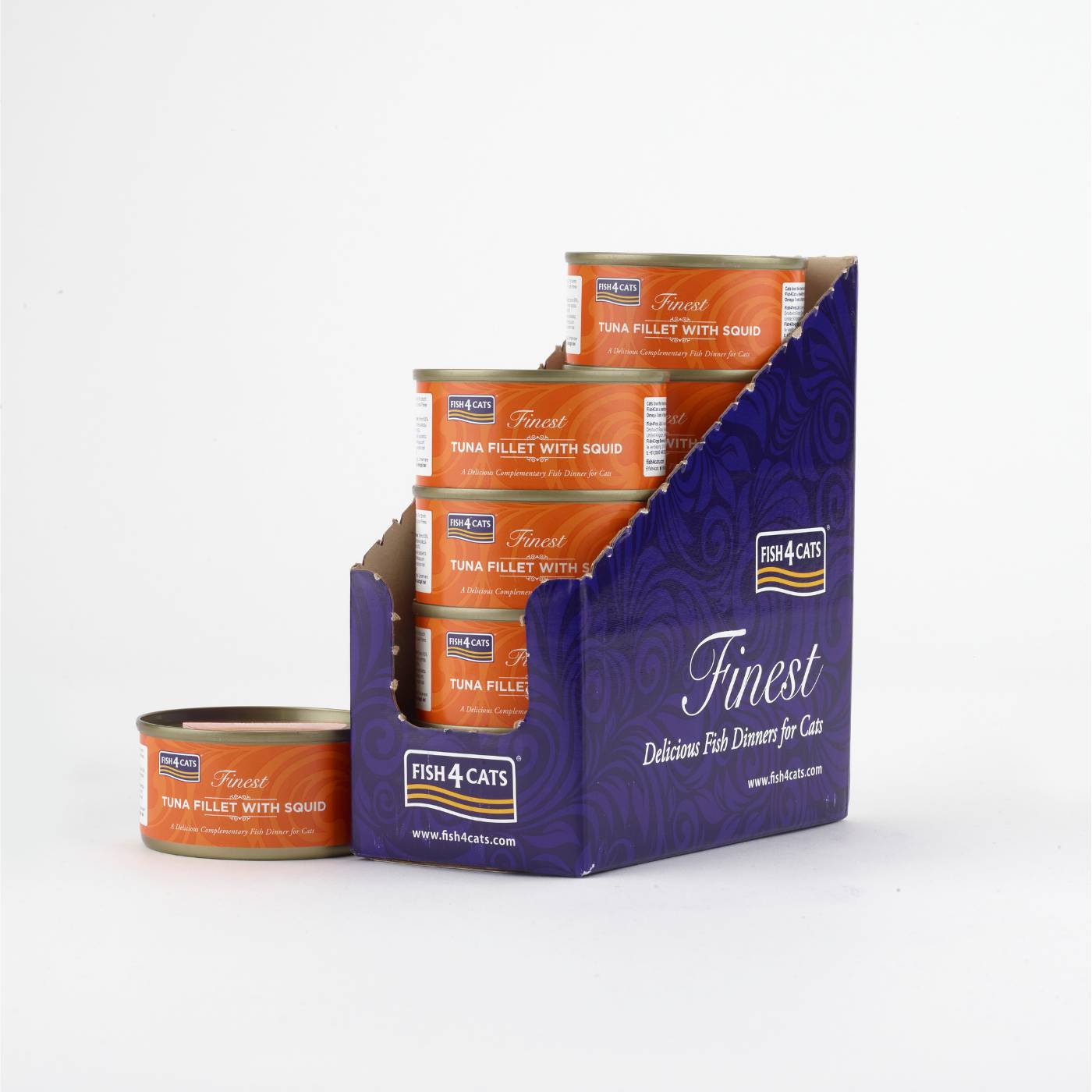 Fish4Cats Finest Filetti di Tonno con Calamari per Gatti 70 gr