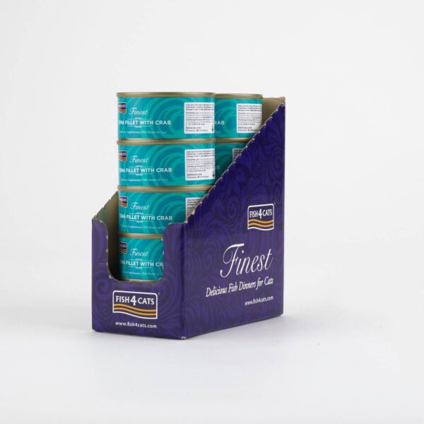 10 x 70 g Fish4Cats Finest Filetti di Tonno con Granchio per Gatti