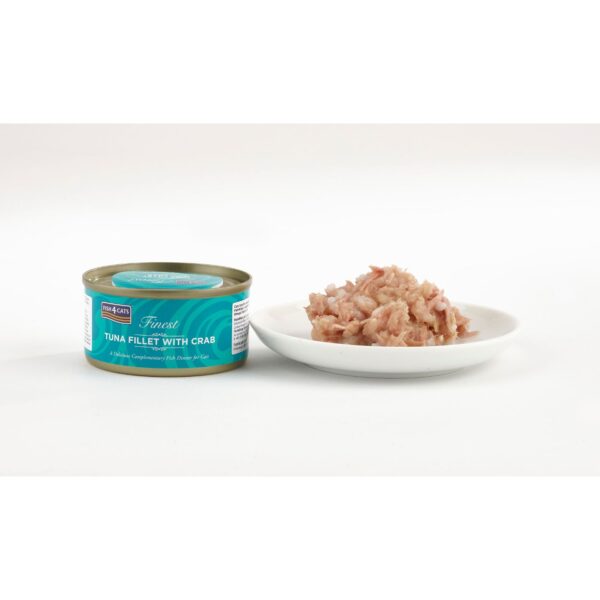 10 x 70 g Fish4Cats Finest Filetti di Tonno con Granchio per Gatti