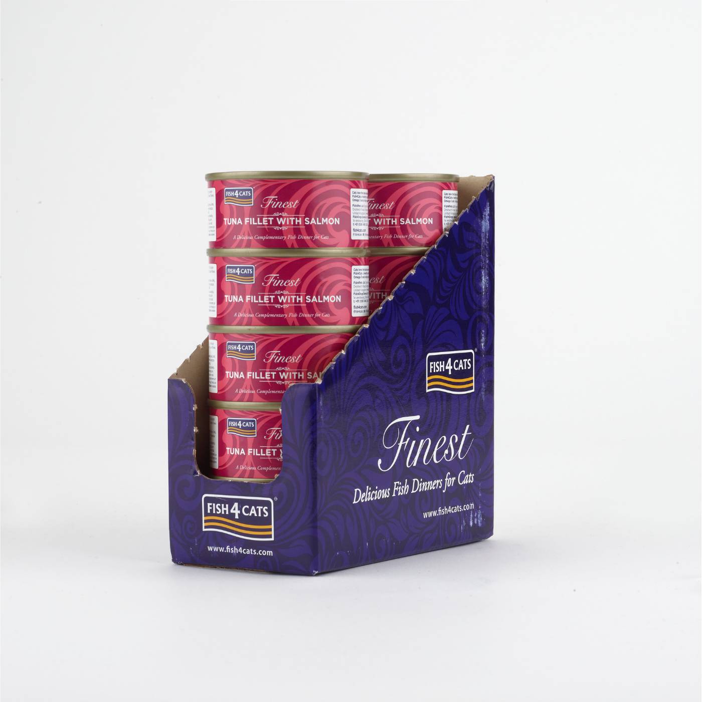 Fish4Cats Finest Filetti di Tonno con Salmone Umido per Gatti 70 g