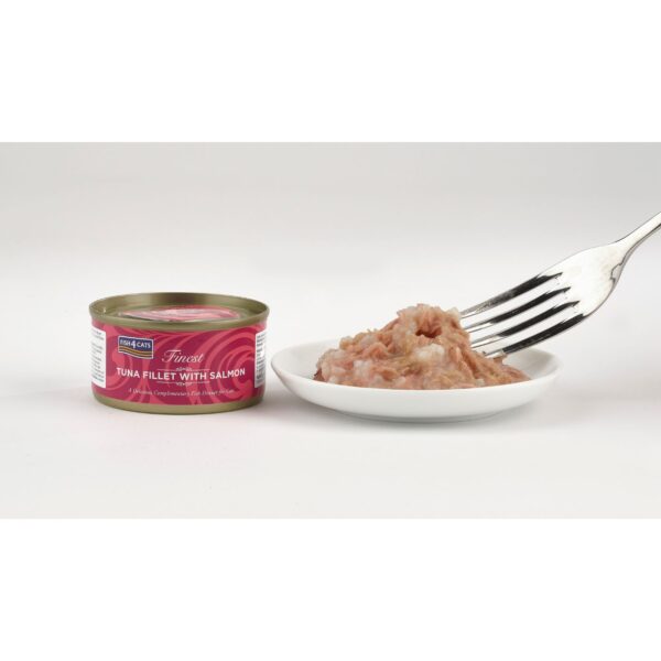 10 x 70 g Fish4Cats Finest Filetti di Tonno con Salmone Umido per Gatti