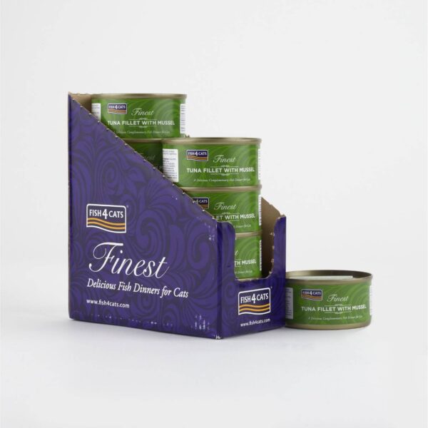 Fish4Cats Finest Filetti di Tonno con Cozze Verdi per Gatti 70 gr