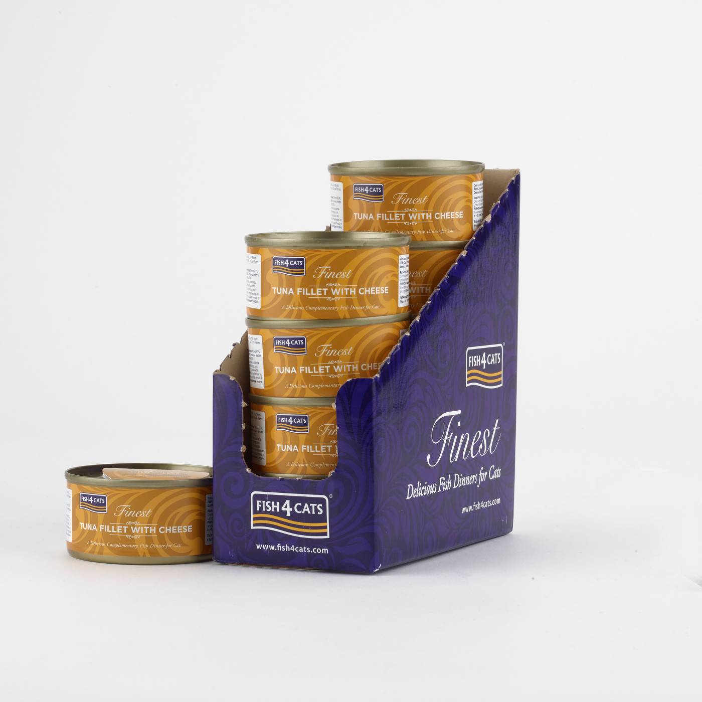 Fish4Cats Finest Filetti di Tonno con Formaggio Umido per Gatti 70 g