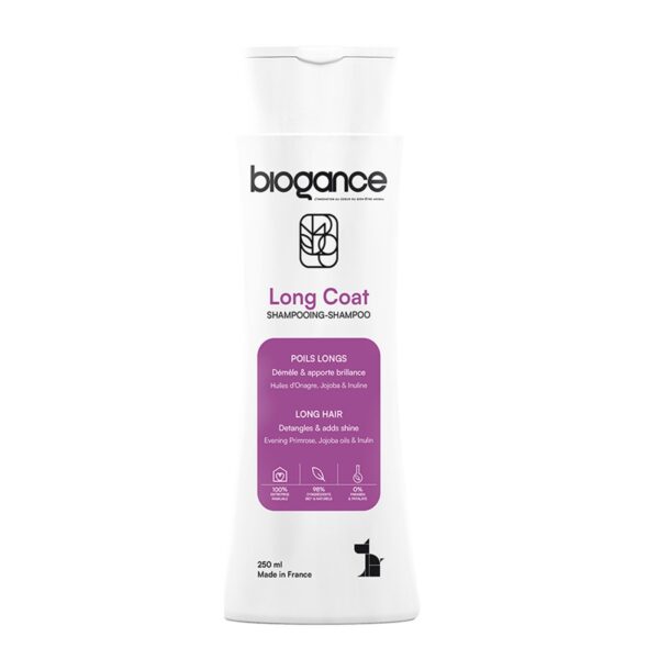 biongance shampoo per cani long coat manto lungo 250ml