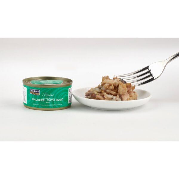 Fish4Cats Finest Filetti di Sgombro con Calamari Umido per Gatti 70 gr