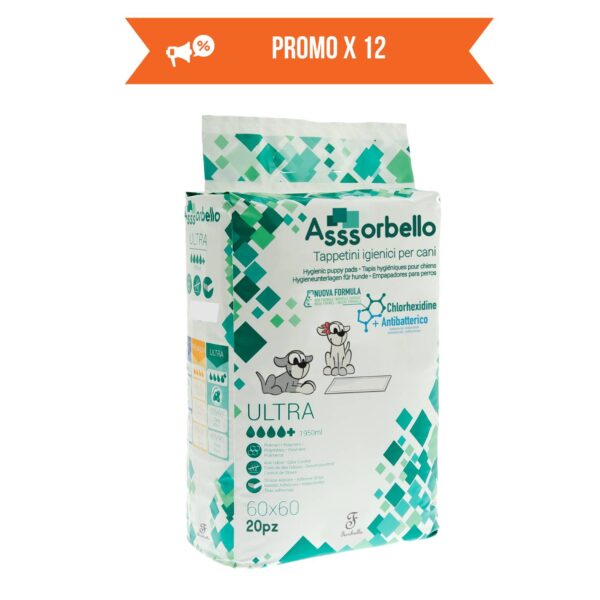 ferribiella tappetini igienici ultra per animali domestici alla clorexidina 60 x 60 cm