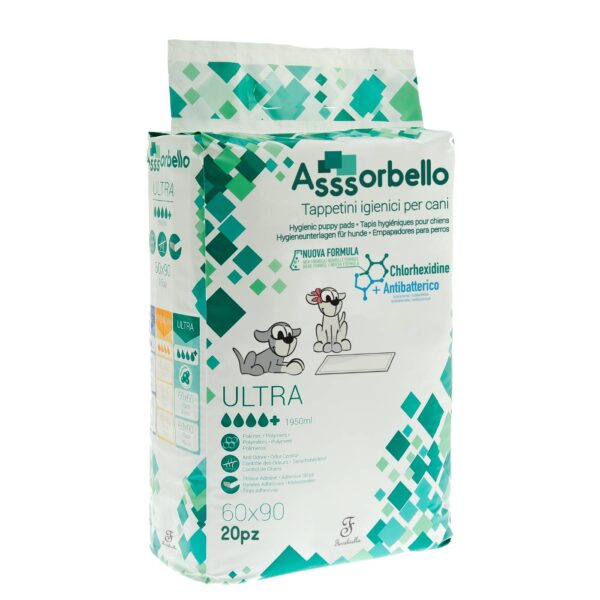 Ferribiella Tappetini Igienici Ultra per Animali Domestici alla Clorexidina - 60 x 90 cm 20 pz