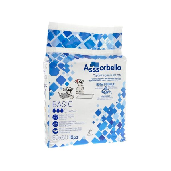 Ferribiella Tappetini Igienici per Animali Domestici Assorbello BASIC 60 x 60 cm