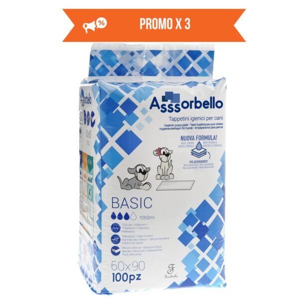 Ferribiella Tappetini Igienici per Animali Domestici Assorbello BASIC 60 x 90 cm