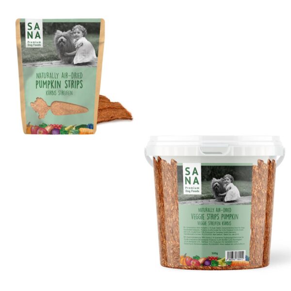 Sanadog Snack Vegetali per Cani Strisce di Zucca