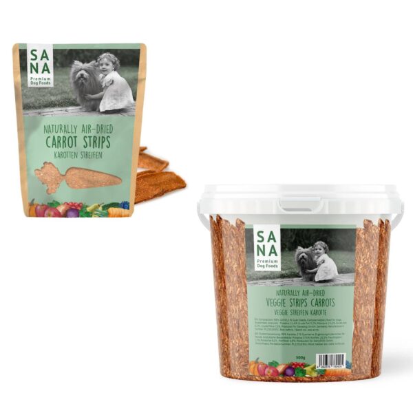 Sanadog Snack Vegetali per Cani Strisce di Carota