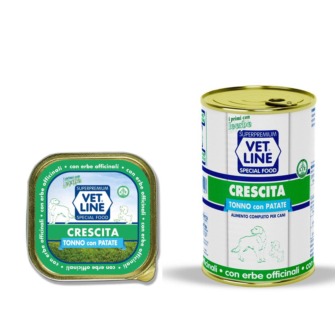 vet line umido crescita tonno e patate per cuccioli