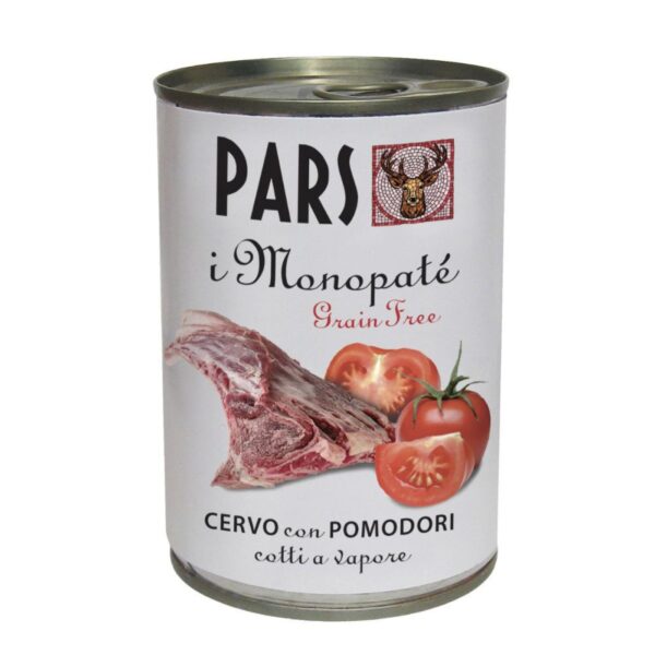 Pars Monopatè Cervo con Pomodoro 395 g per Cani e Gatti