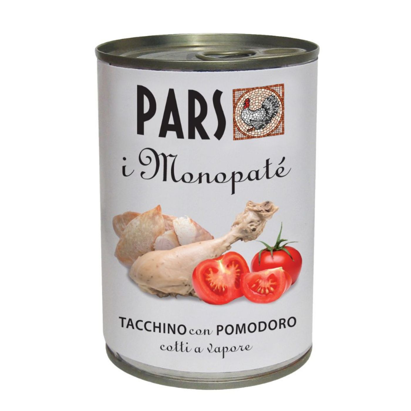 Pars Monopatè Tacchino con Pomodoro 395 g per Cani e Gatti