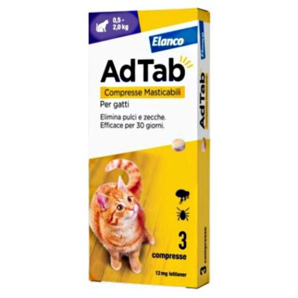 Elanco AdTab Compresse Antiparassitarie Masticabili per Gatti