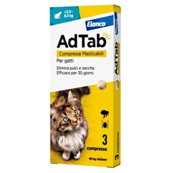 Elanco AdTab Compresse Antiparassitarie Masticabili per Gatti