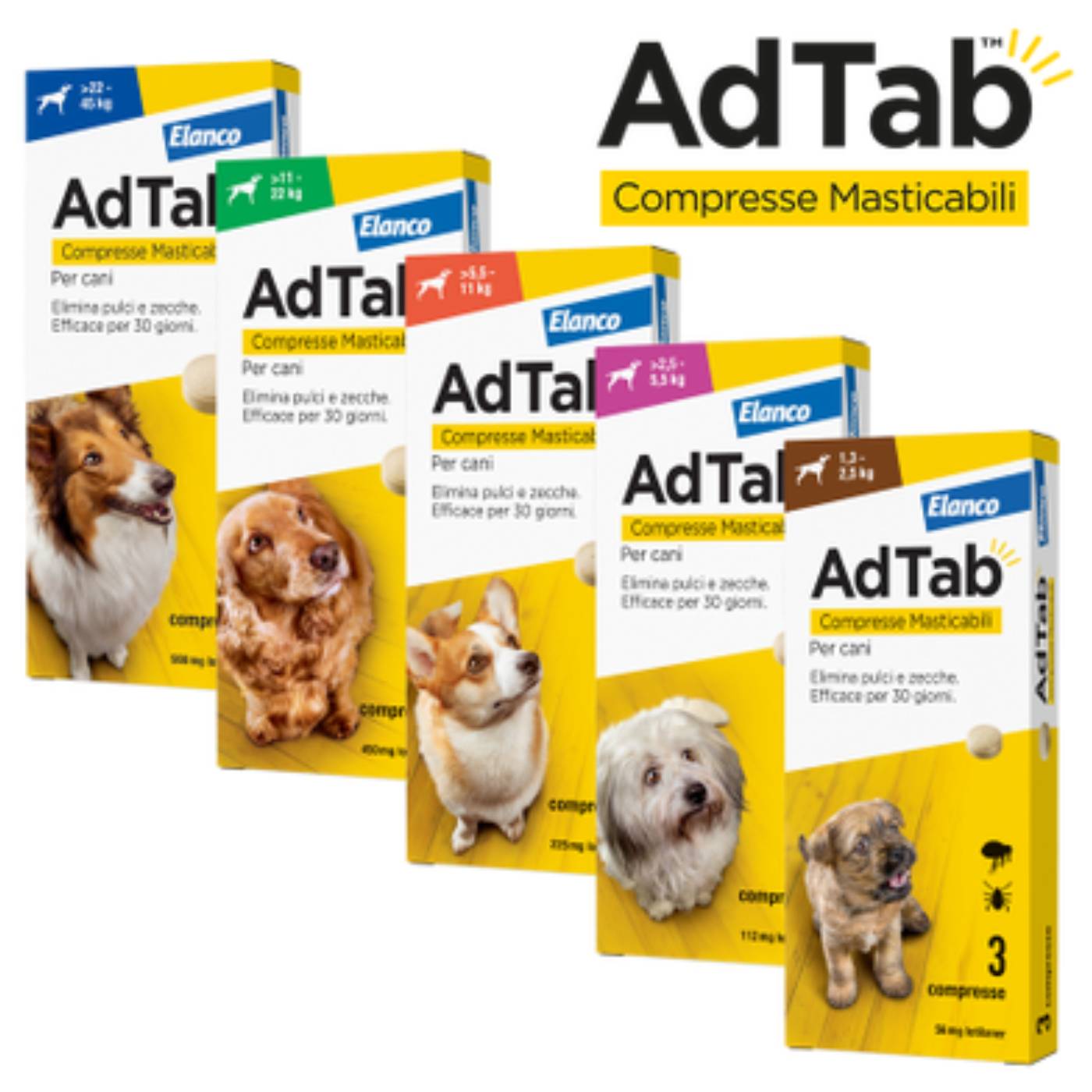 Elanco AdTab Compresse Antiparassitarie Masticabili per Cani