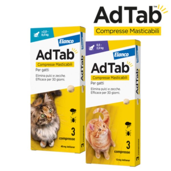 Elanco AdTab Compresse Antiparassitarie Masticabili per Gatti