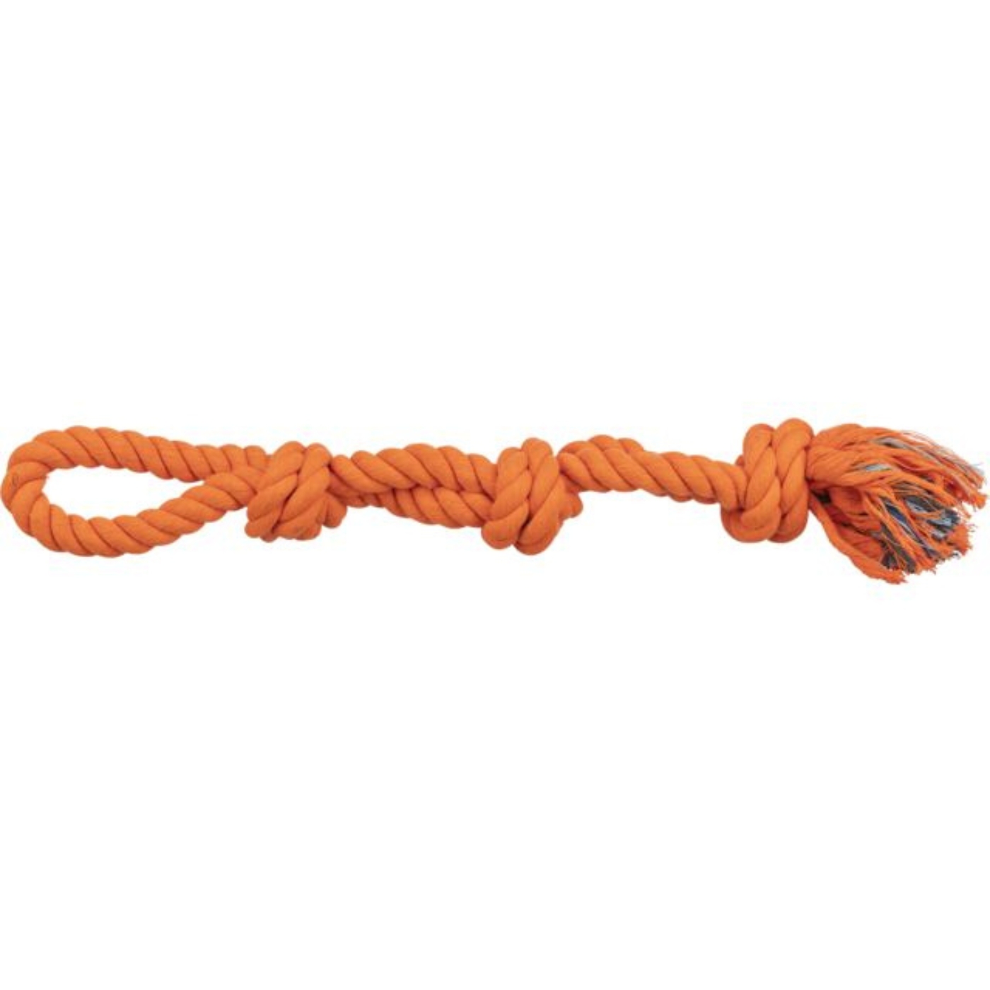 Trixie Gioco in Corda con Nodi e Maniglia per Cani 60 cm Arancione