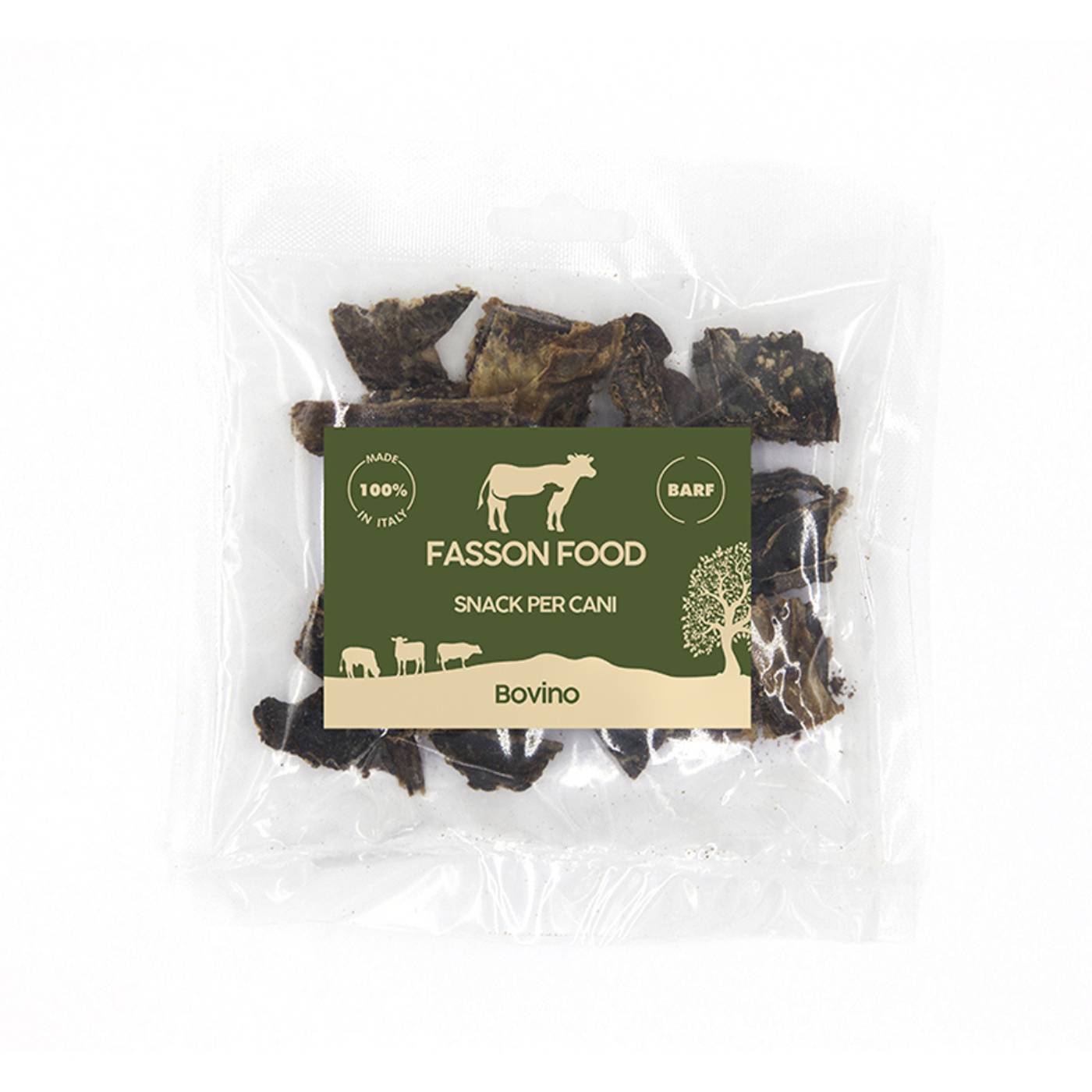 fasson food milza bovina a cubetti filiera piemontese snack per cani