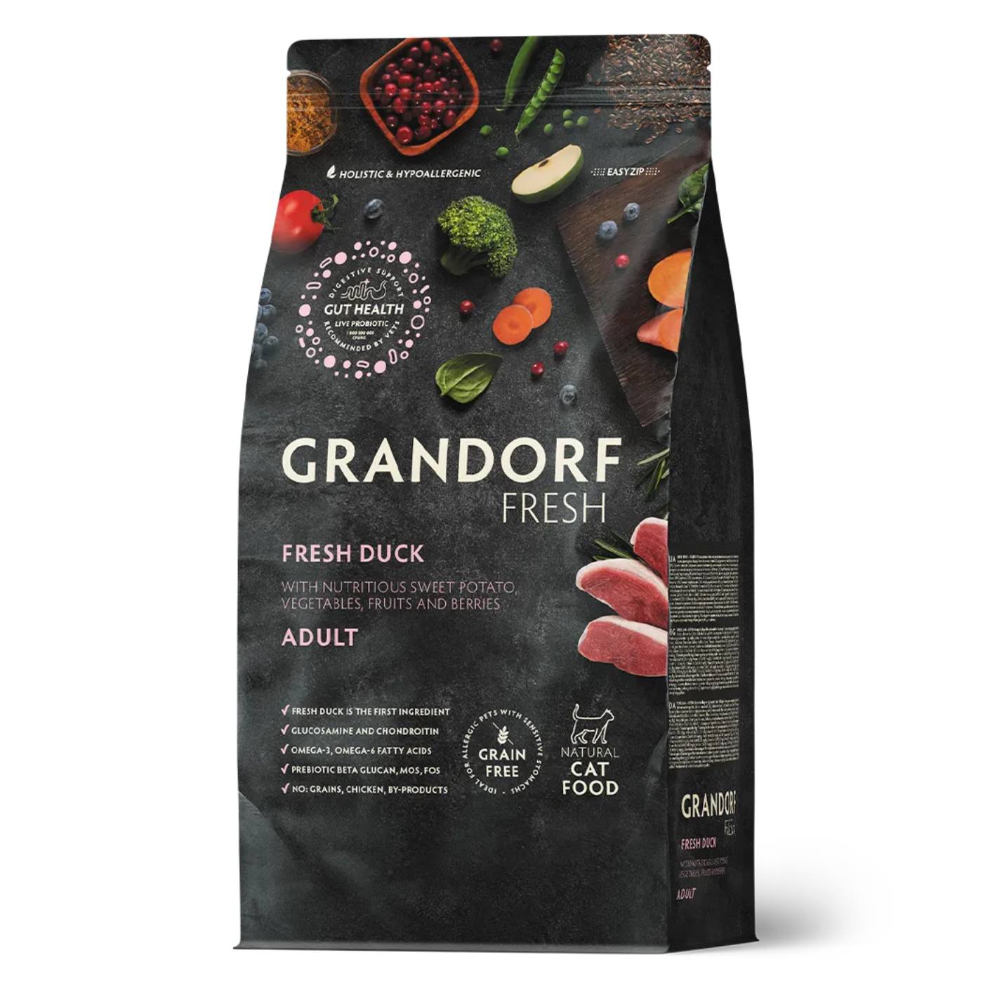 Grandorf Fresh Cat con Carne Fresca di Anatra e Patate Dolci per Gatti Adulti