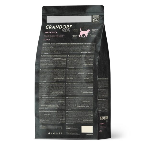 Grandorf Fresh Cat con Carne Fresca di Anatra e Patate Dolci per Gatti Adulti