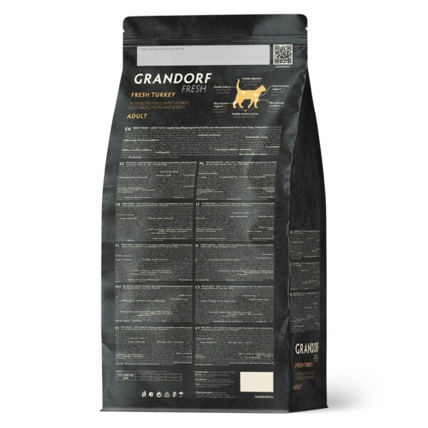 Grandorf Fresh Cat con Carne Fresca di Tacchino e Patate Dolci per Gatti Adulti