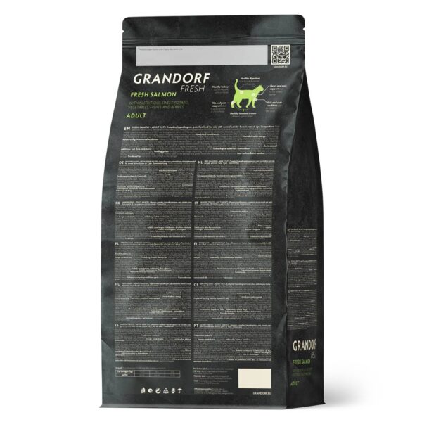 Grandorf Fresh Cat con Filetti di Salmone Fresco e Patate Dolci per Gatti Adulti